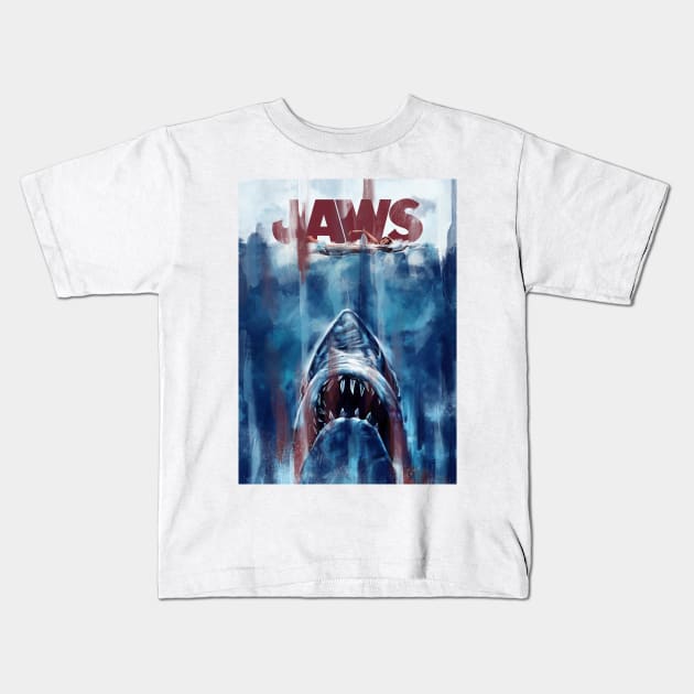 Jaws Kids T-Shirt by dmitryb1